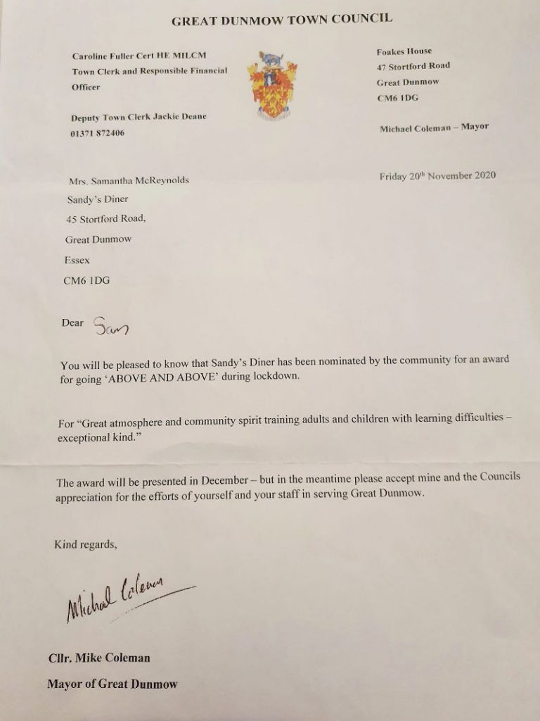 Award letter