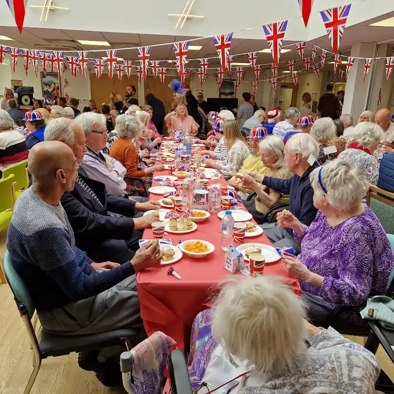 Local people at a Jubilee Lets Eat Together event by Enterprise East Group CIC