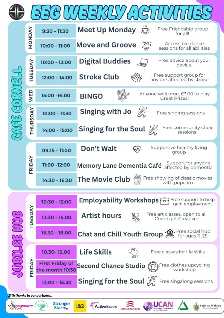 Weekly Activities Poster